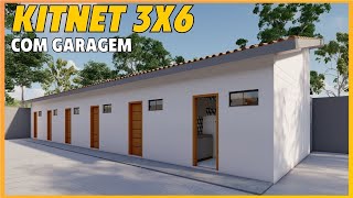 KITNET 3X6 COM GARAGEM KITNET 18m² [upl. by O'Donoghue]