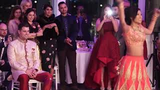 Bride surprises Groom with a beautiful Indian Dance [upl. by Eyllom797]