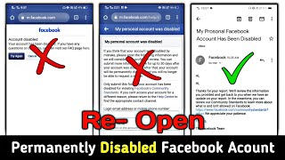 How To Recover Permanently Disabled Facebook Account [upl. by Aicirtel]