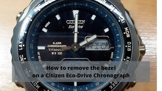 How to Remove a Citizen EcoDrive Chronograph Titanium WR 100 Monocoque Case  Watch Repair Tutorial [upl. by Yajnas]