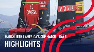 36th Americas Cup Day 5 Highlights [upl. by Sirrep]