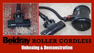 Beldray Roller Cordless Vacuum Cleaner Unboxing amp Demonstration [upl. by Lorre796]