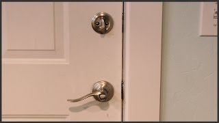 Installing Lever Handle Door Knobs with Deadbolts [upl. by Aivlis]