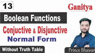 CNF and DNF Direct Method  without Truth Table  IN HINDI  Boolean Functions [upl. by Pennebaker]