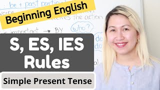 S ES and IES Rules  Simple Present Tense [upl. by Aehtela]