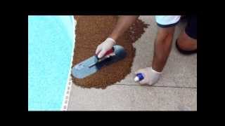 Rubber Pool Deck Surfacing  Do It Yourself [upl. by Hamlin]