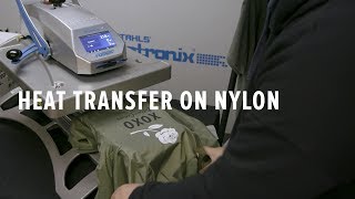 Heat Transfer  How to Heat Transfer Vinyl And Nylon Fabric [upl. by Rofotsirk]