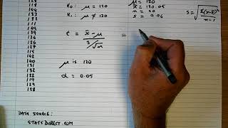 How To Perform a OneSample t Test By Hand [upl. by Nylecsoj]