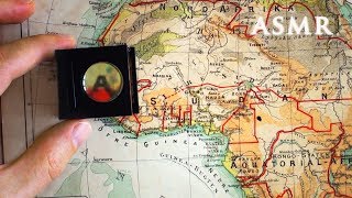 ASMR Deep Voice Reading Maps from 1895 Atlas  using Loupe [upl. by Okeim]