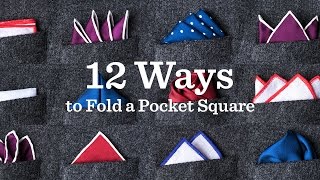 12 Ways To Fold A Pocket Square  Tiescom [upl. by Halsey561]