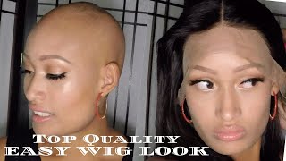 Flawless Bob Lace Frontal Wig Install on bald scalp Alopecia [upl. by Nofets]