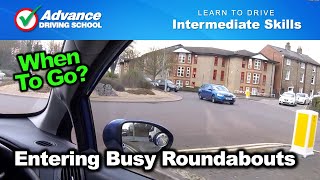 Entering Busy Roundabouts  Learn to drive Intermediate skills [upl. by Heida]