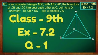 Class  9th Ex  72 Q1 Triangles Maths NCERT CBSE [upl. by Rania]