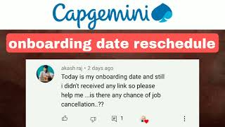 Capgemini joining date reschedule  Onboarding process  Capgemini lokpriyaguruji7050 [upl. by Pasahow987]