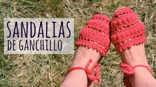 Tutorial Sandalias Fácil y Rápido Ganchillo  Crochet [upl. by Trilbie]