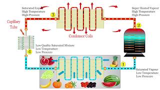 How Household Refrigerator Works  Animated Explanation [upl. by Ulane]