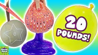 Whats Inside Huge 20 Pound Slime Balloon [upl. by Douville]