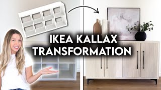 DIY IKEA HACK KALLAX TRANSFORMATION  FLUTED SIDEBOARD [upl. by Aramoiz]