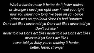 Kanye West Stronger Lyrics [upl. by Yadahs970]