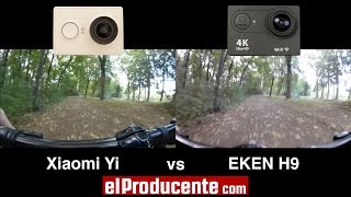 Xiaomi Yi vs EKEN H9 4K Action Camera  1080p 60fps [upl. by Marlin]