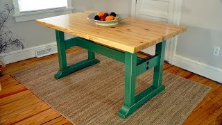 How to Build a Trestle Table  Plans Available [upl. by Siurad761]