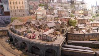 Visit to George Selios Franklin and South Manchester Model Railroad shot in 4K [upl. by Aicxela]