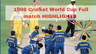 sri lanka vs australia 1996 world cup final full match highlights [upl. by Nawed]