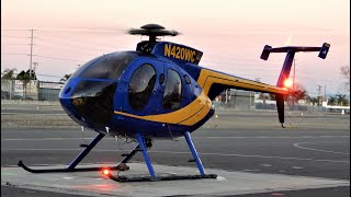 MD500E StartUp amp Takeoff N420WC Hughes 500MD369E Helicopter [upl. by Adnolat]