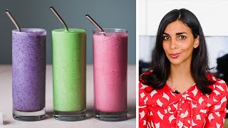 HOW TO BUILD THE PERFECT SMOOTHIE  satisfying smoothie recipes [upl. by Enirahtac]