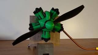 3D Printed Compressed Air Radial Engine [upl. by Alejo]