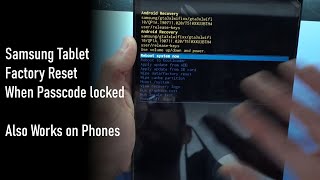 Method 1 Samsung Tablet Factory Reset for forgotten password [upl. by Zadack]