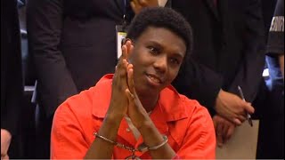 VIDEO 17yearold convicted killer smiles in court while victims family speaks [upl. by Rovert]