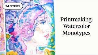 Printmaking Watercolor Monotypes AtHome Tutorial [upl. by Bille]