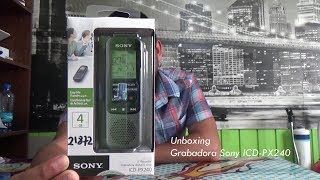 Unboxing Grabadora Sony ICDPX240 [upl. by Ttej]