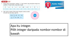 Matematik Tingkatan 1 Bab 1 Nombor Nisbah Latih diri 11b Apa itu integer Pilih integer [upl. by Nivre294]