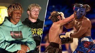 KSI amp Logan Paul Rewatch The First Boxing Fight  40 Days [upl. by Chick296]