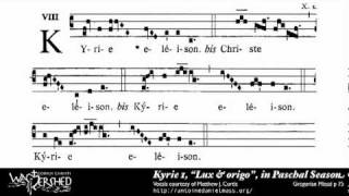 Kyrie I from Mass I Gregorian Chant Brébeuf Hymnal [upl. by Januarius215]