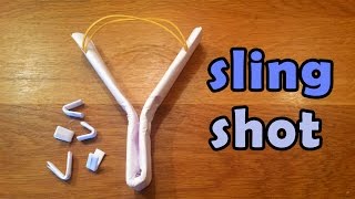 How To Make a Simple Strong Paper Slingshot  Paper Ninja Weapons [upl. by Eggleston]