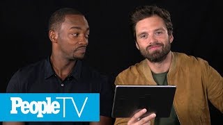 Kids Interview Avengers Infinity War Stars Sebastian Stan amp Anthony Mackie  PeopleTV [upl. by Nnateragram]