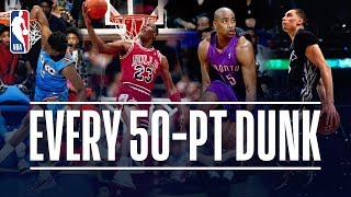 Every 50Point Dunk In NBA Dunk Contest History 19842019 [upl. by Enyamert]