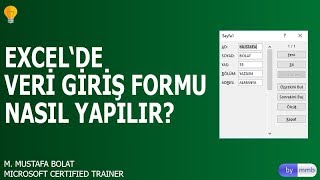 Excelde Veri Giriş Formu Nasıl Yapılır [upl. by Valida265]