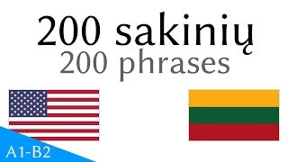 200 sakinių  Anglų kalba  Lietuvių kalba [upl. by Sitruk]