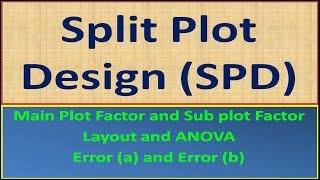 Split Plot Design [upl. by Dent]