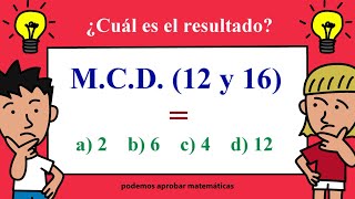 MÁXIMO COMÚN DIVISOR MCD DE DOS NÚMEROS [upl. by Brebner387]