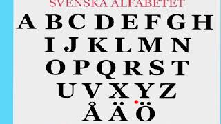 Svenska alfabetet SFIThe swedish alphabet [upl. by Lawlor]