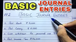 Basic Journal Entries by Saheb Academy  Class 11  BCOM  CA Foundation [upl. by Bicknell]