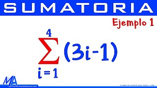 Sumatoria  Notación sigma  Ejemplo 1 [upl. by Aikin123]