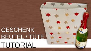 Tutorial Geschenktüten selbst basteln zB aus Geschenkpapier [upl. by Anasus953]