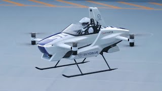 Toyotas SkyDrive  the 1st human piloted quotdronequot is here [upl. by Marcelia]