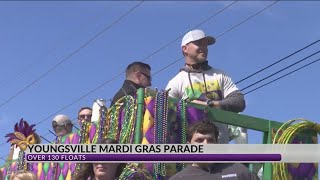 Youngsville Mardi Gras parade [upl. by Ymerrej]